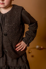 Top Fabiënne zwart met glitter streepje