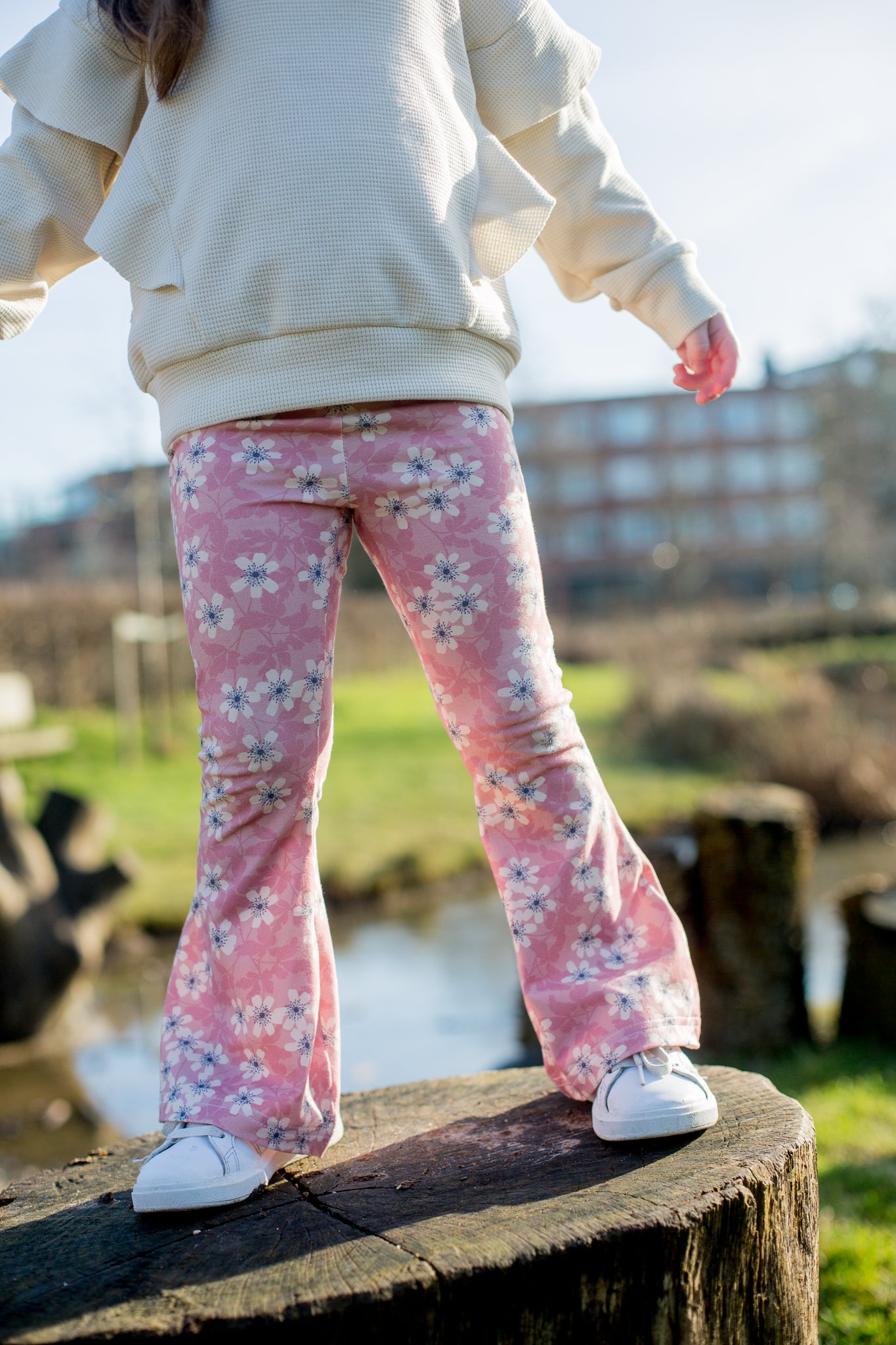 Flared broek Julia bloemenprint