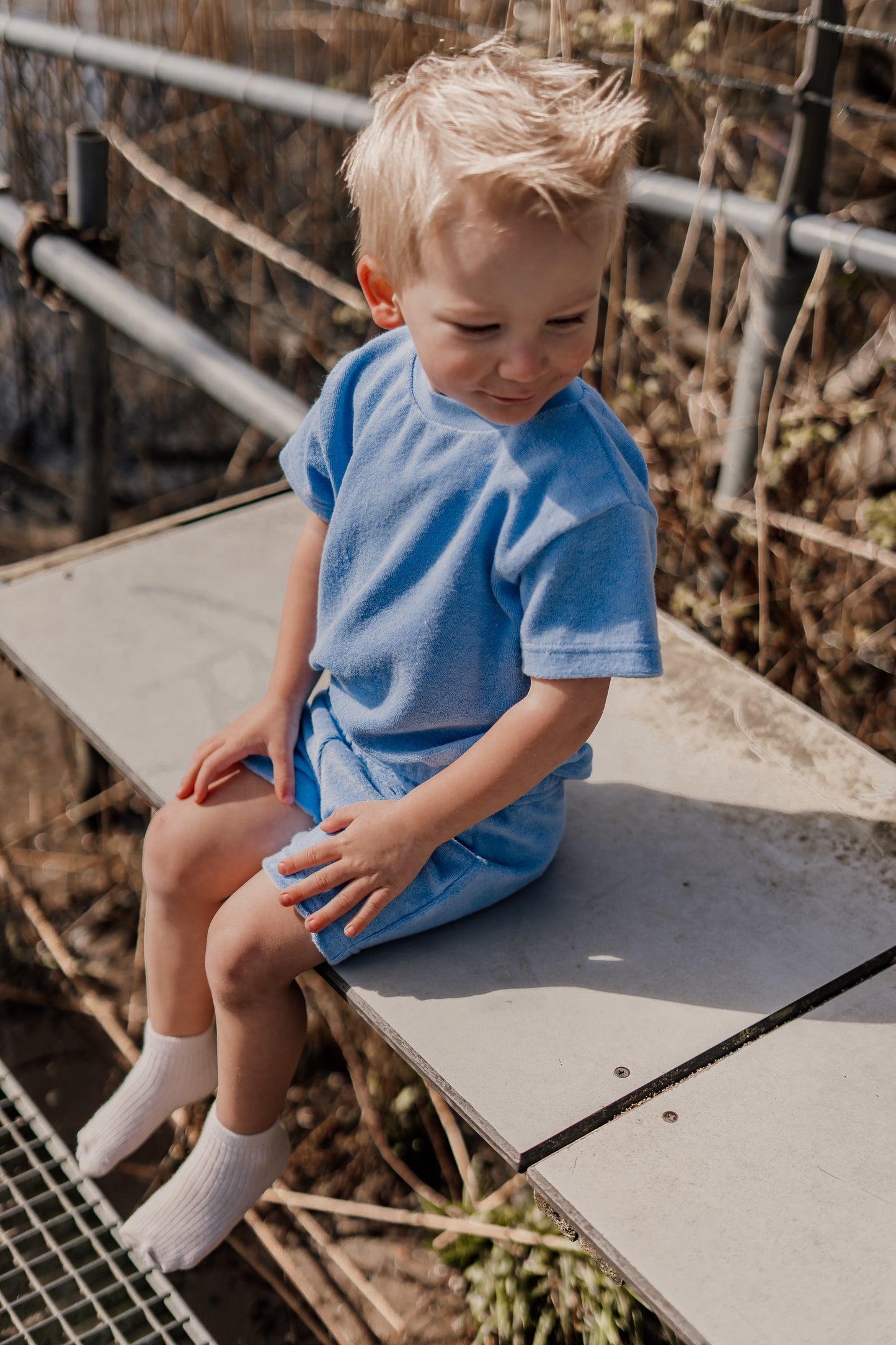 Set T-shirt & short Bas badstof in verschillende kleuren