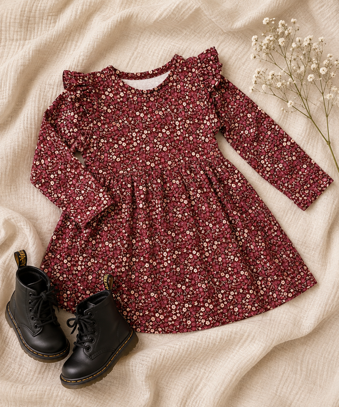 Jurk Kiki bordeaux dream