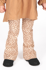 Flared broek panterdroom