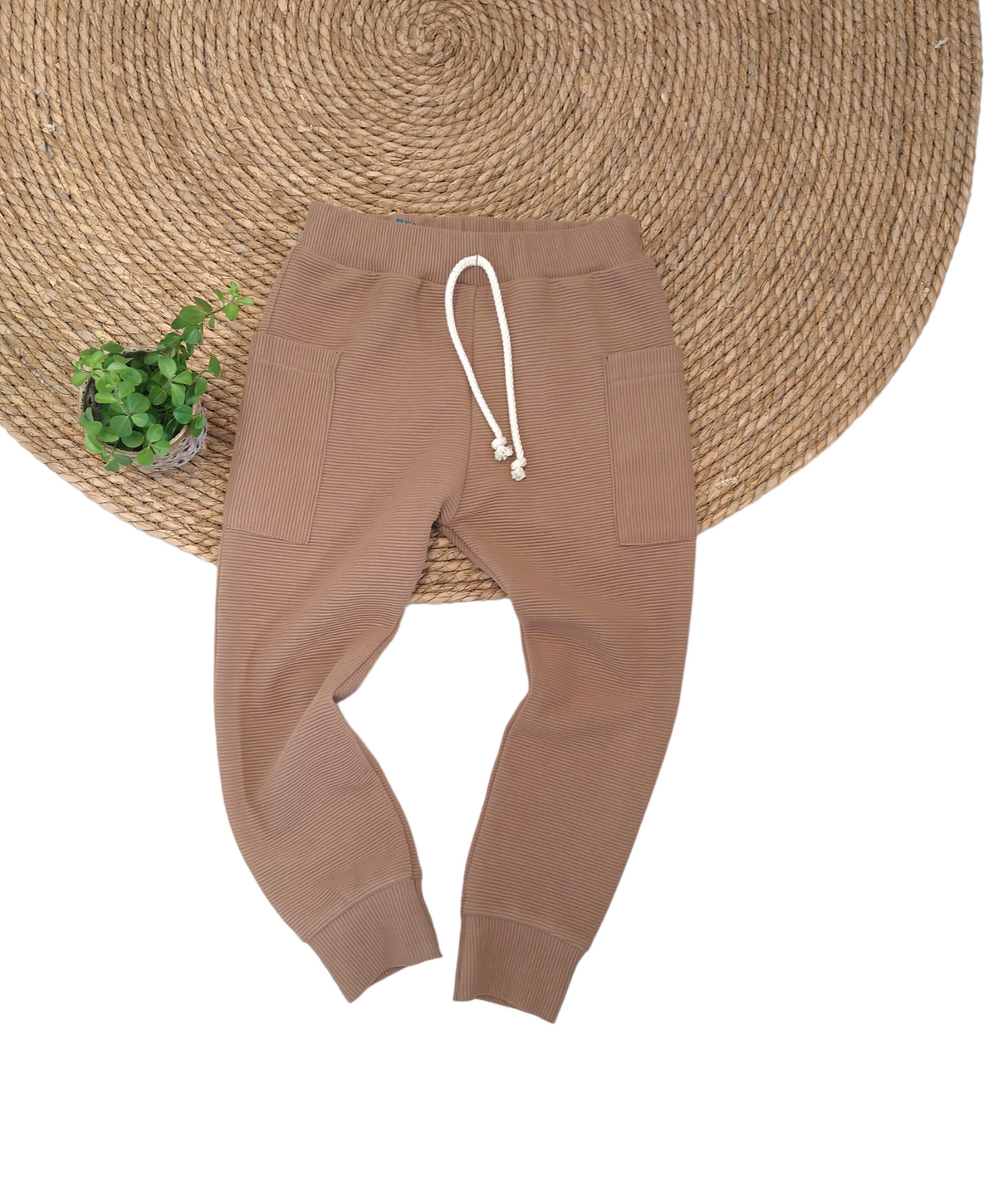 Joggingbroek Cas grove rib in kleur naar keuze