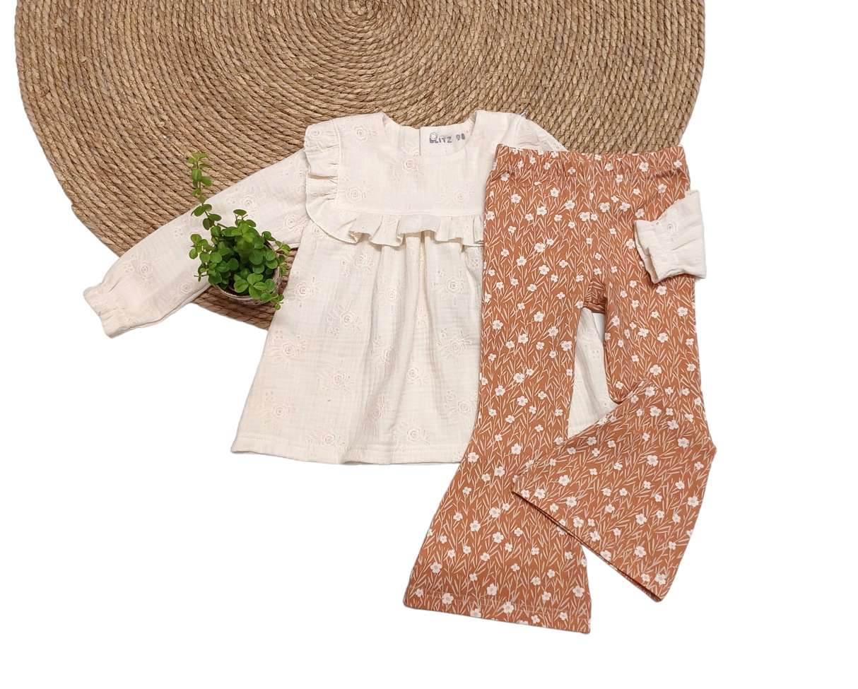 Flared broek Julia bloemenprint