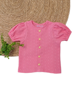 Blouse Fay broderie bloem roze