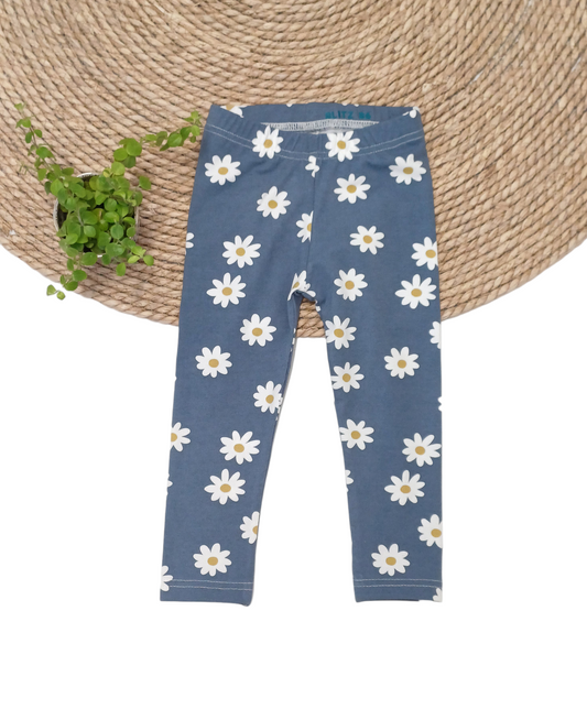 Legging daisy blauw