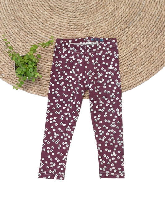 Legging sweet floral aubergine