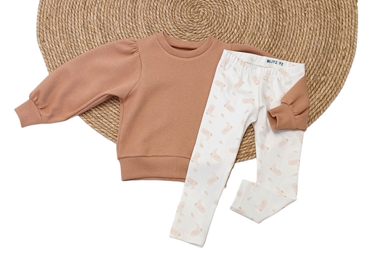 Set sweater Lize perzik & Legging cowboy boots