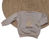 Sweater Leen taupe leopard