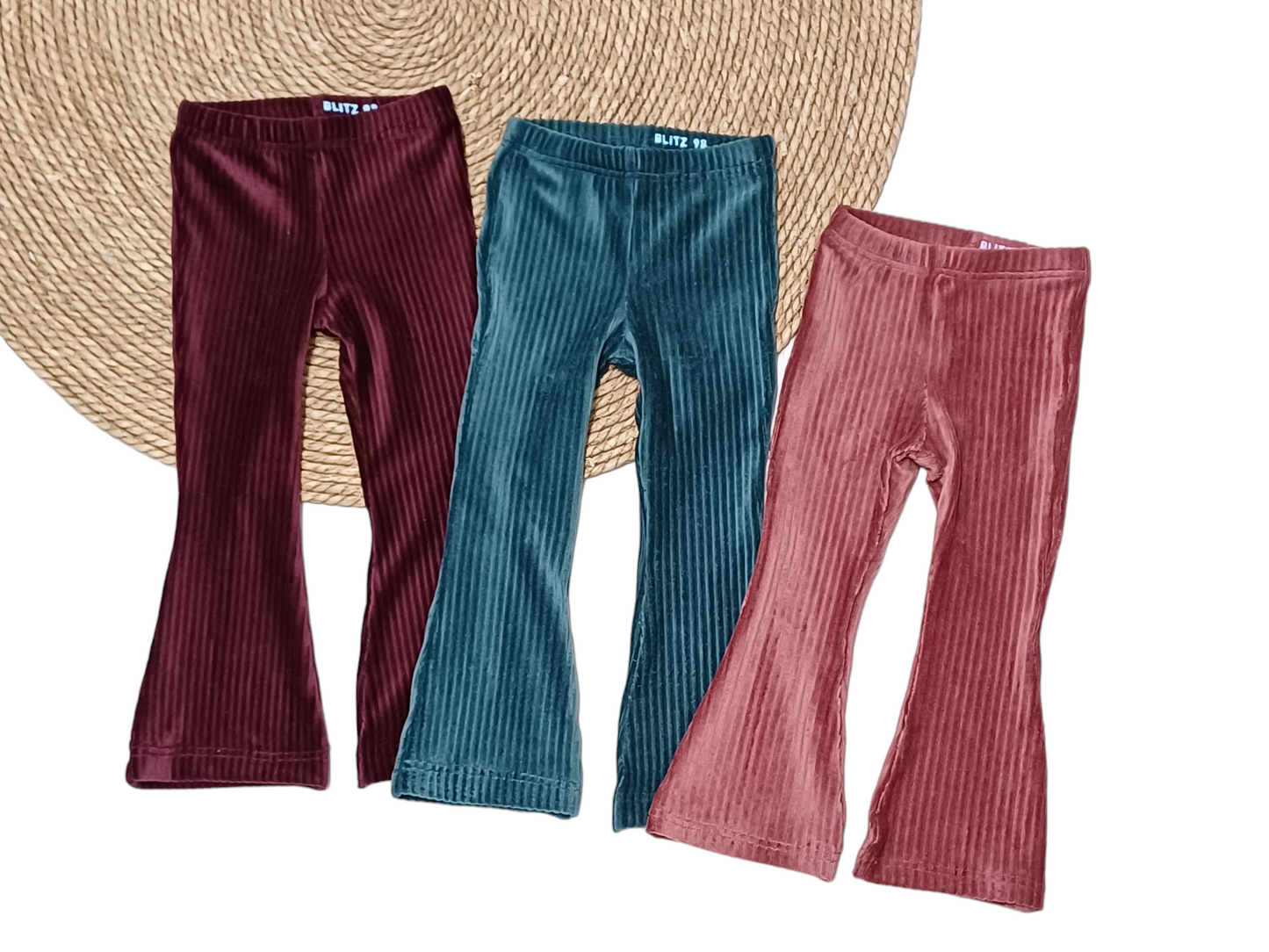 Flared broek Julia corduroy tricot in verschillende kleuren