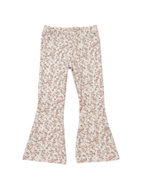 Flared broek floral beige
