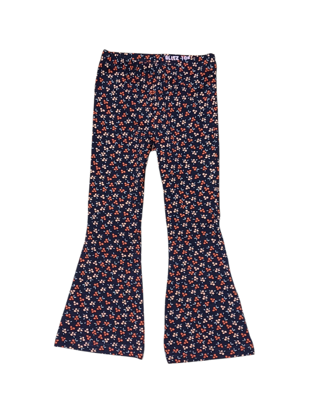 Flared broek bloemetjesfestijn