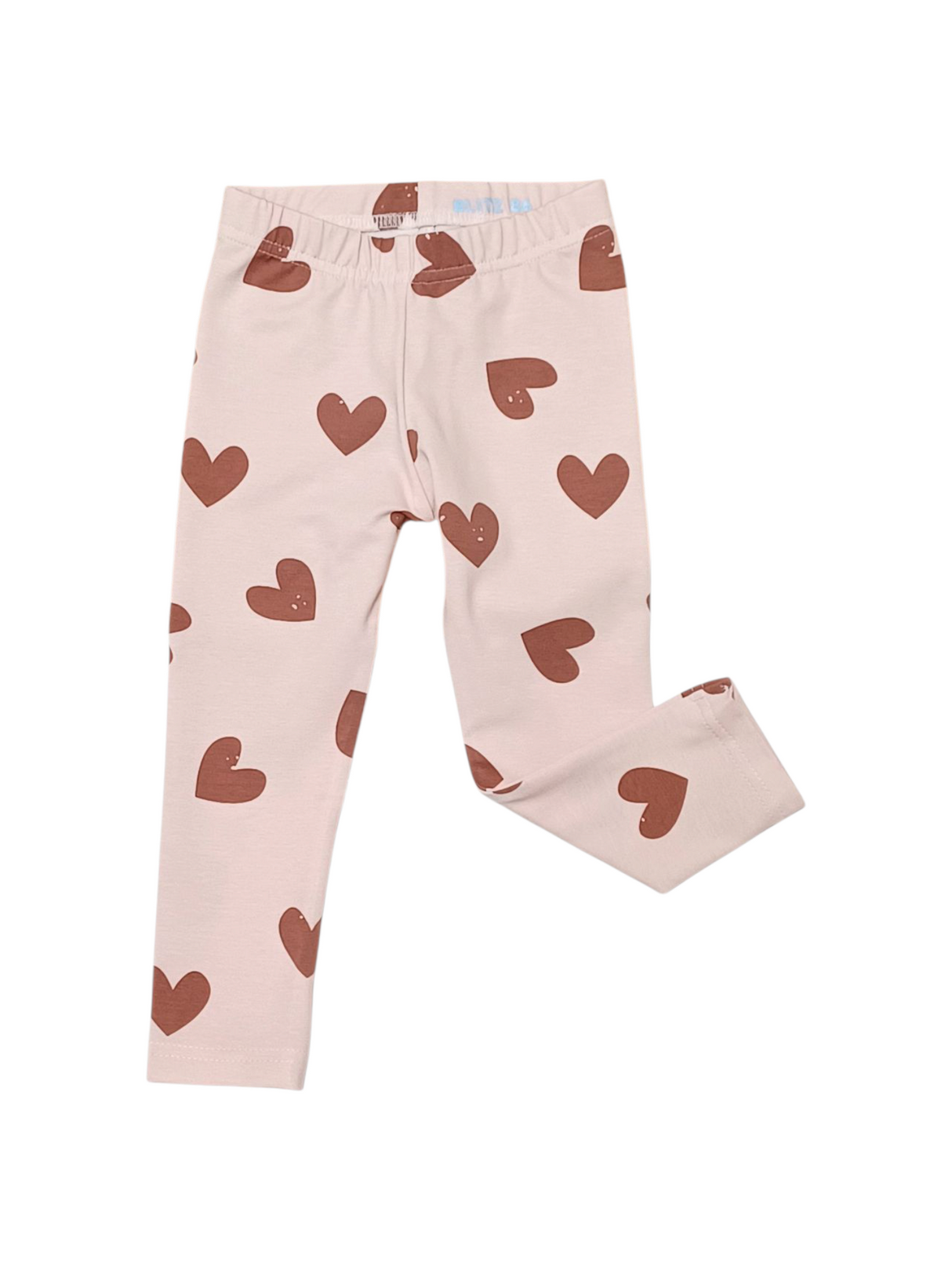 Legging hartjes op roze