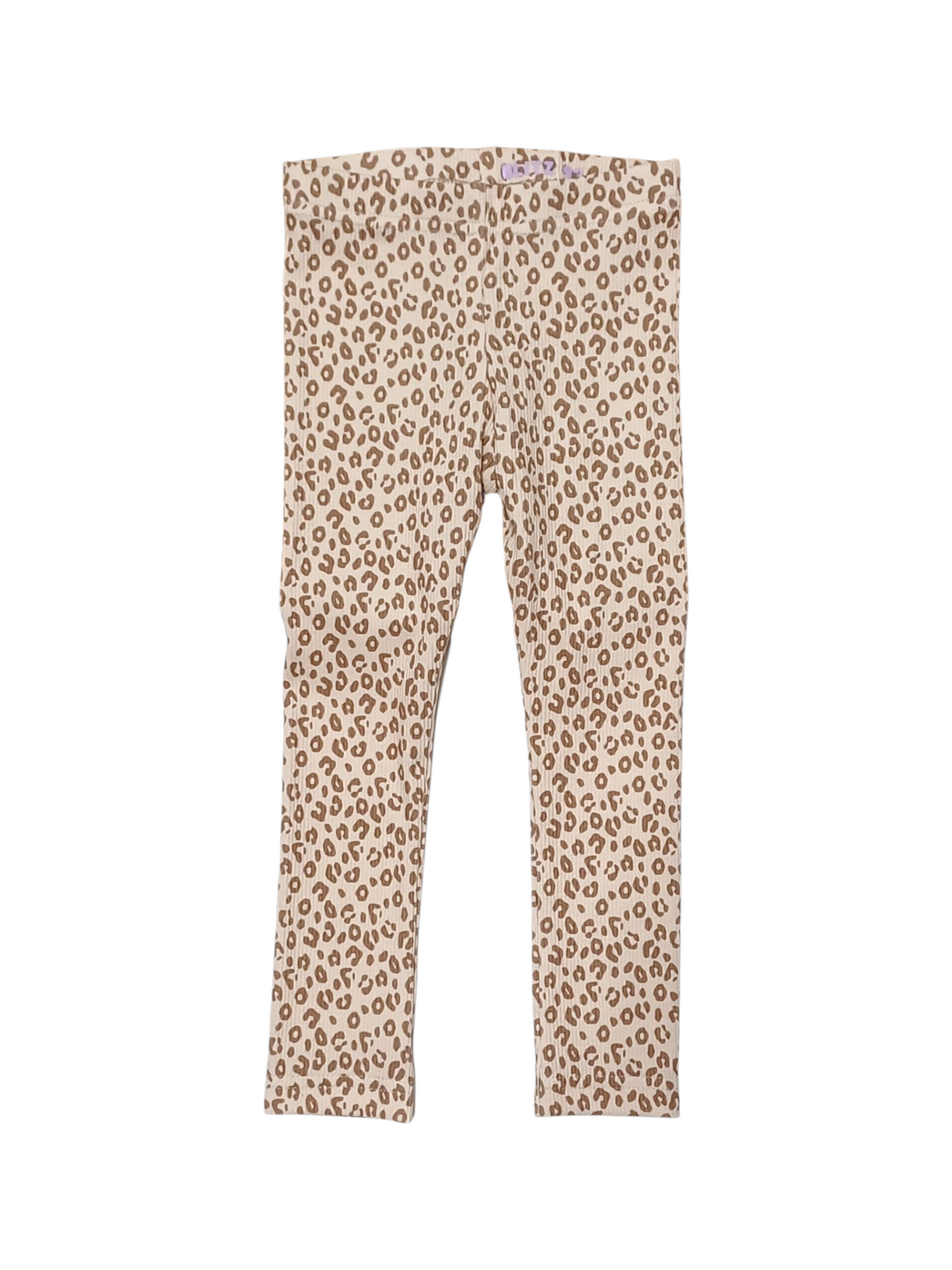 Legging rib panter beige/cacao