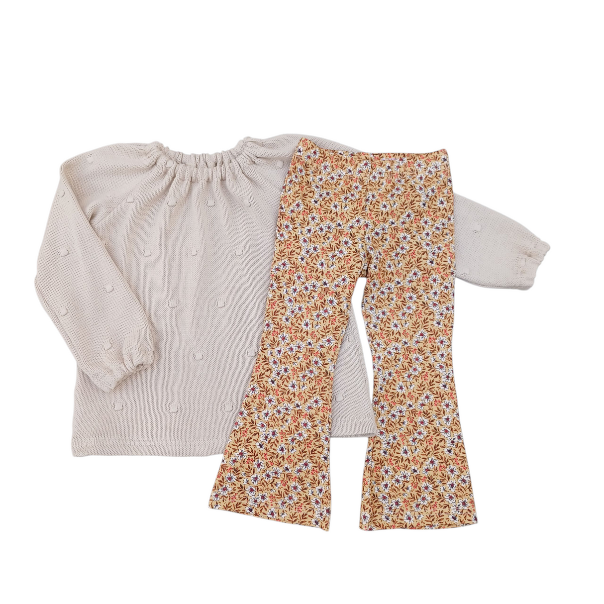 Top Charlotte dots gebreid zand/beige