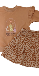 Rokje Belle leopard love bruin