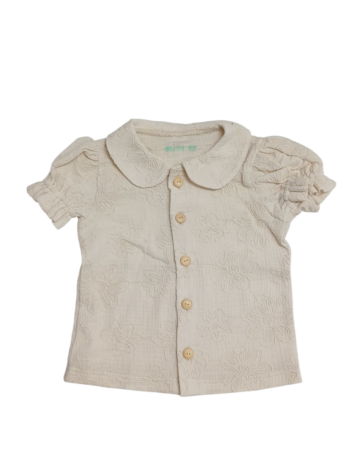 SALE MAAT 92 Blouse Fenna broderie grote bloem beige