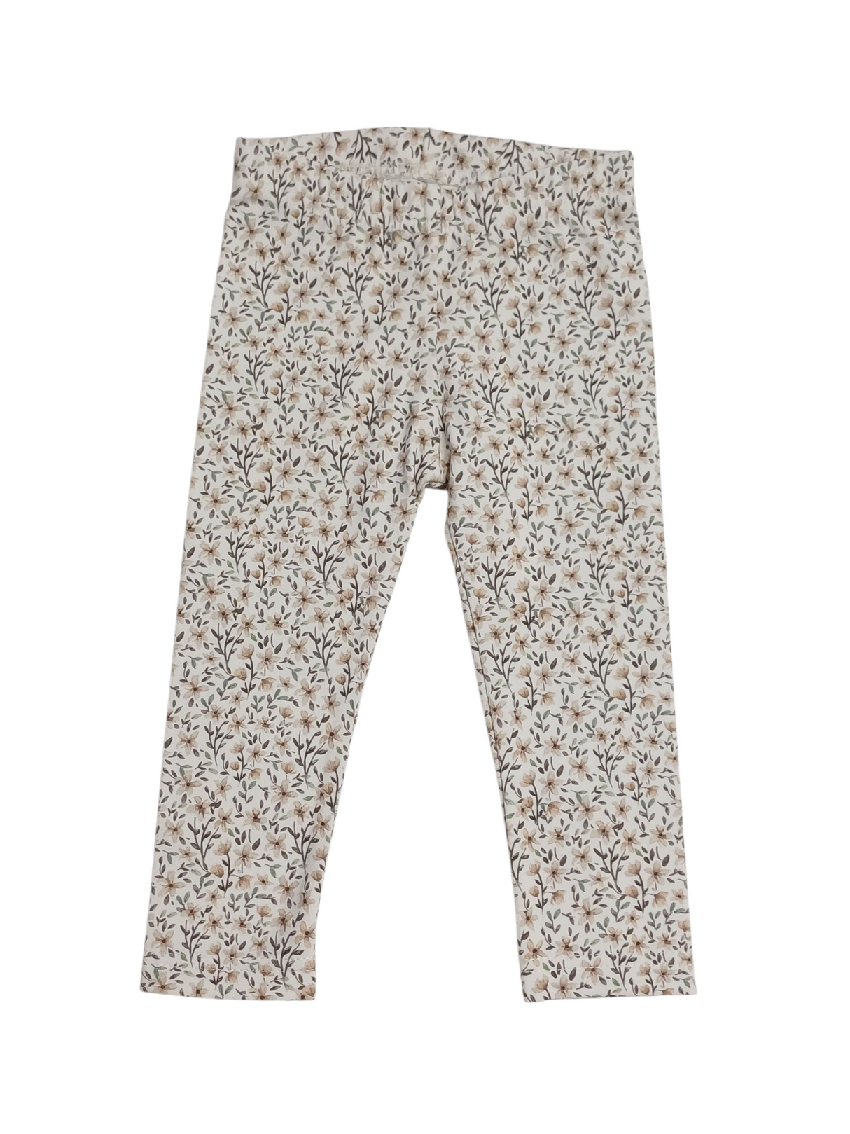 SALE MAAT 80 Legging klein beige bloemetje met blad