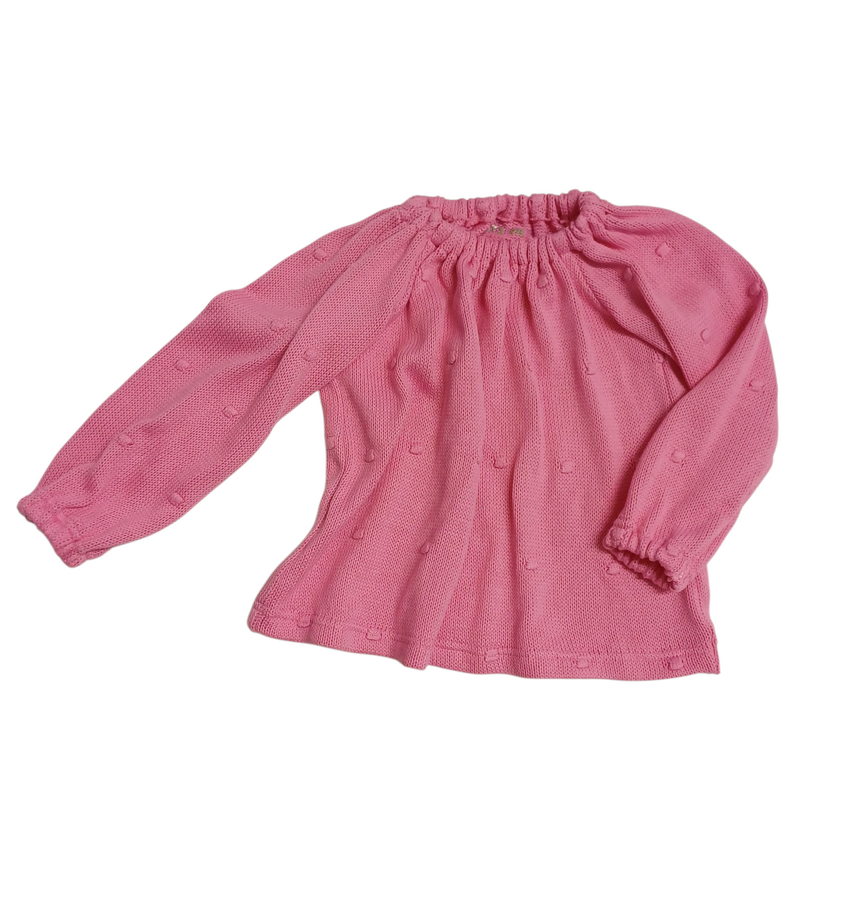 SALE MAAT 98 Top Charlotte dots gebreid roze