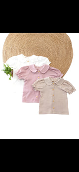 Fenna hydrofiel ecru, oud roze en zand 