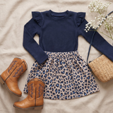 Longsleeve Puck donkerblauw (rib)