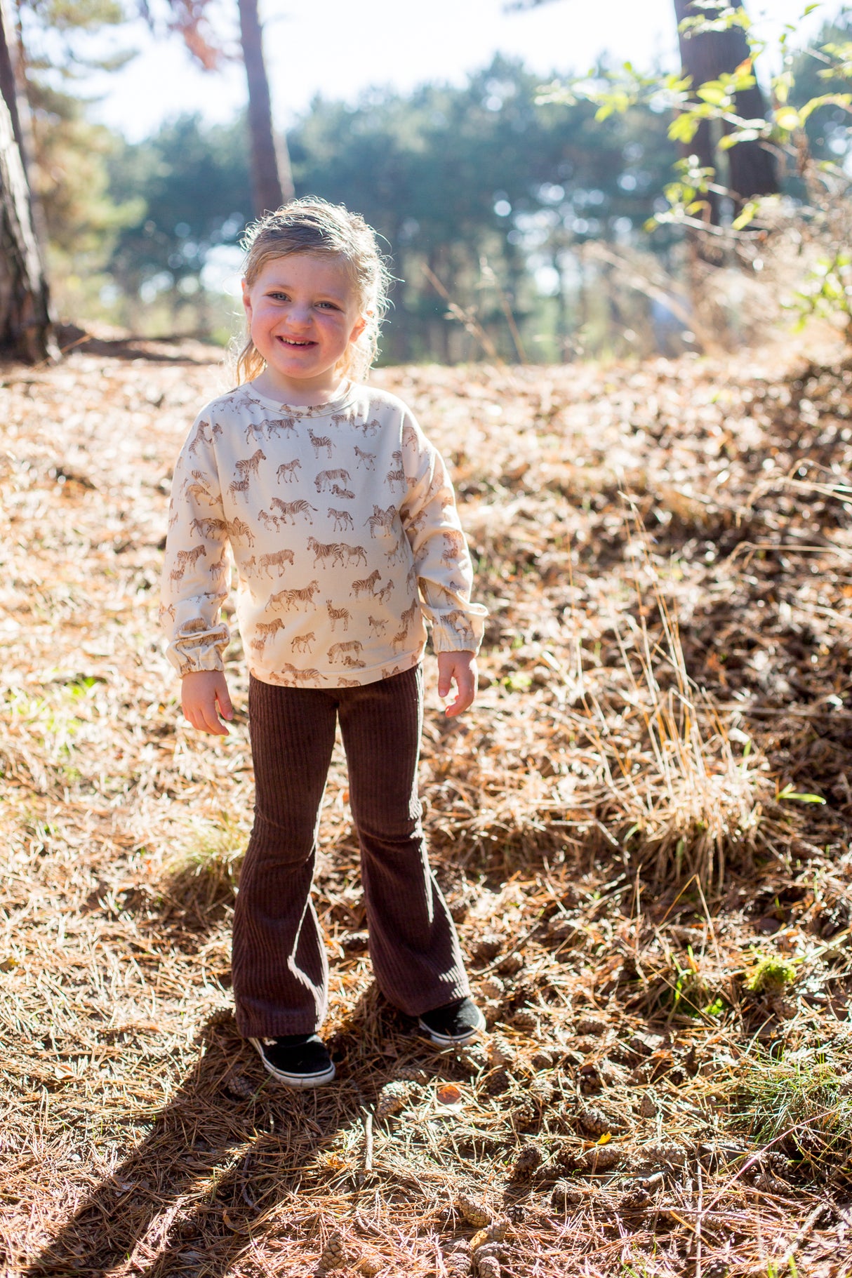 Flared broek Julia corduroy tricot in verschillende kleuren