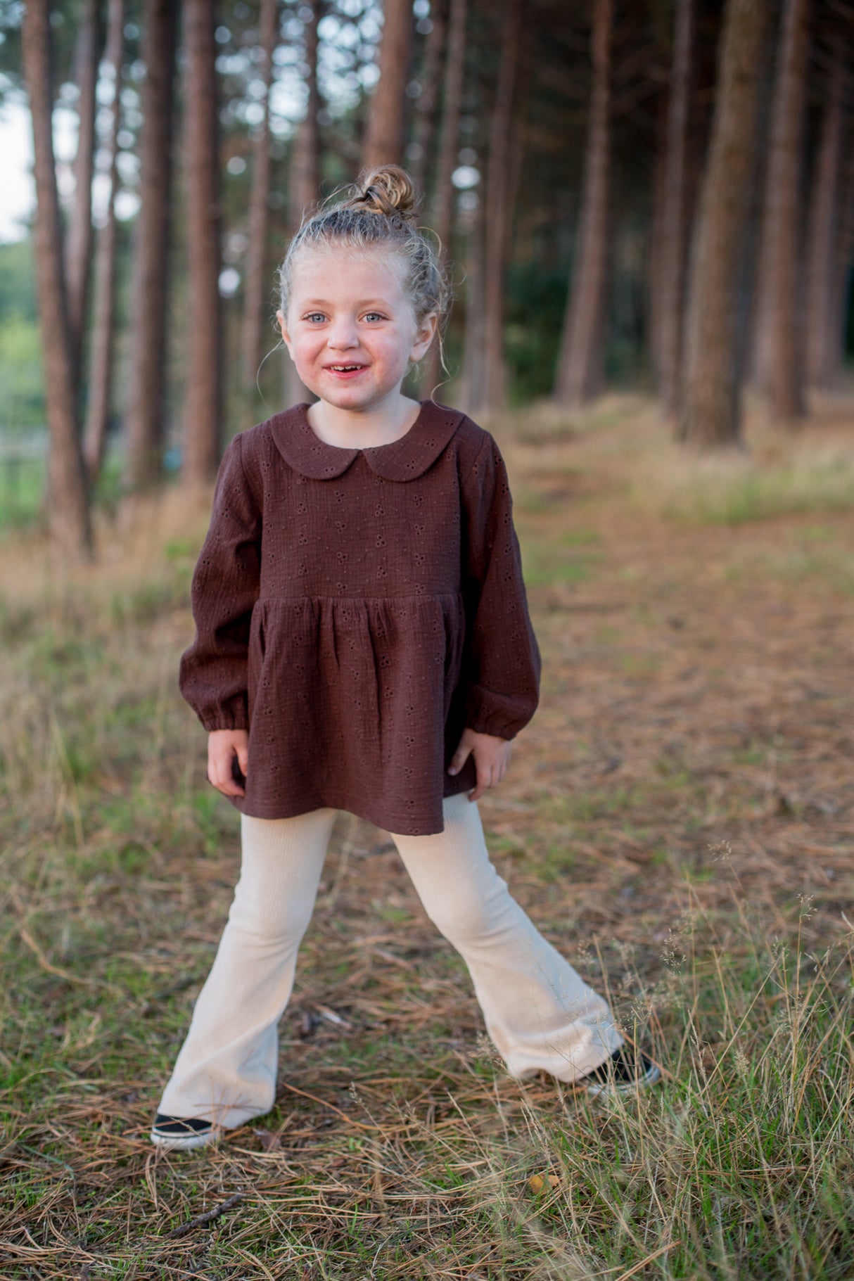 Flared broek Julia fijne rib velours