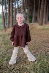 Flared broek Julia fijne rib velours