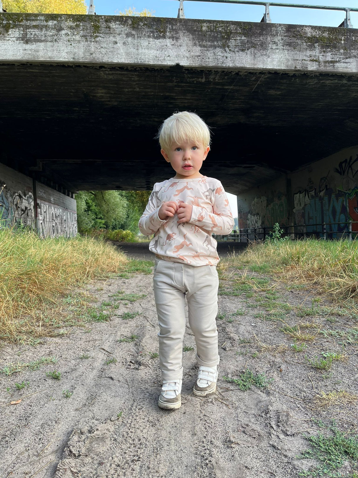 Basic Longsleeve Puck met dierenprint naar keuze