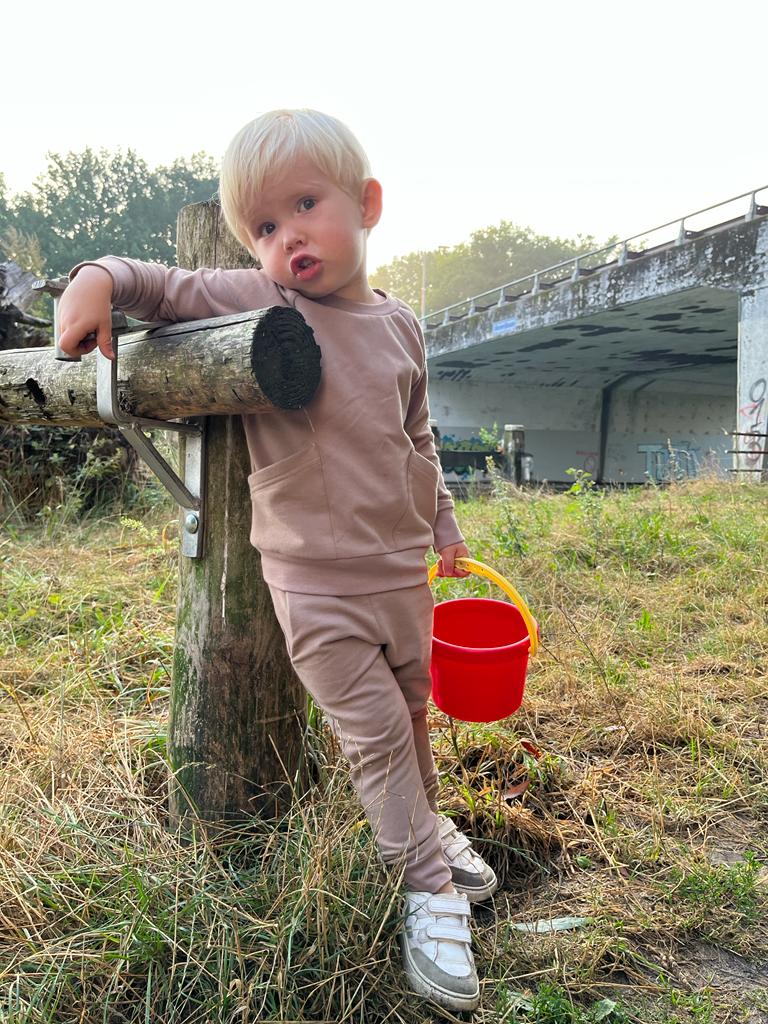 Joggingbroek Charly uni sweaterstof in kleur naar keuze