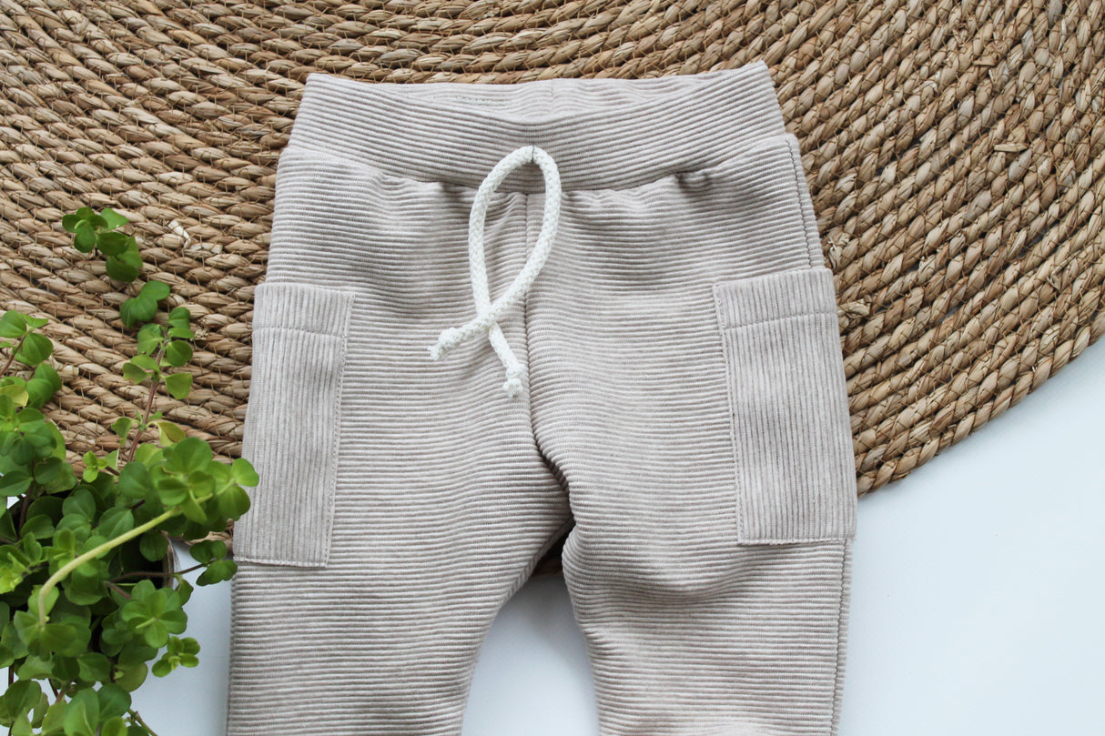 Joggingbroek Cas grove rib in kleur naar keuze