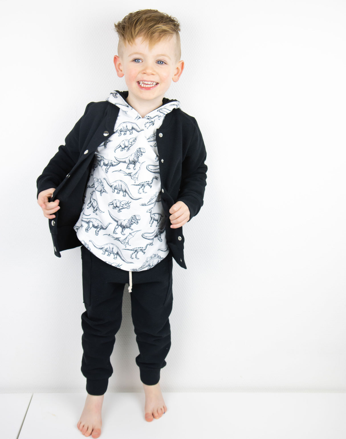 Joggingbroek Cas grove rib in kleur naar keuze