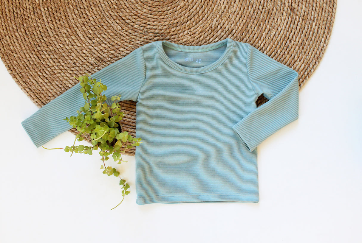 Basic Longsleeve Puck grove rib in kleur naar keuze