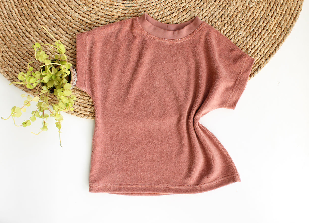 Oversized T-shirt Rowan badstof in verschillende kleuren