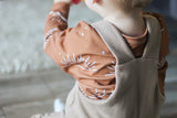 Tuinbroek Bobby wafel sweater in kleur naar keuze