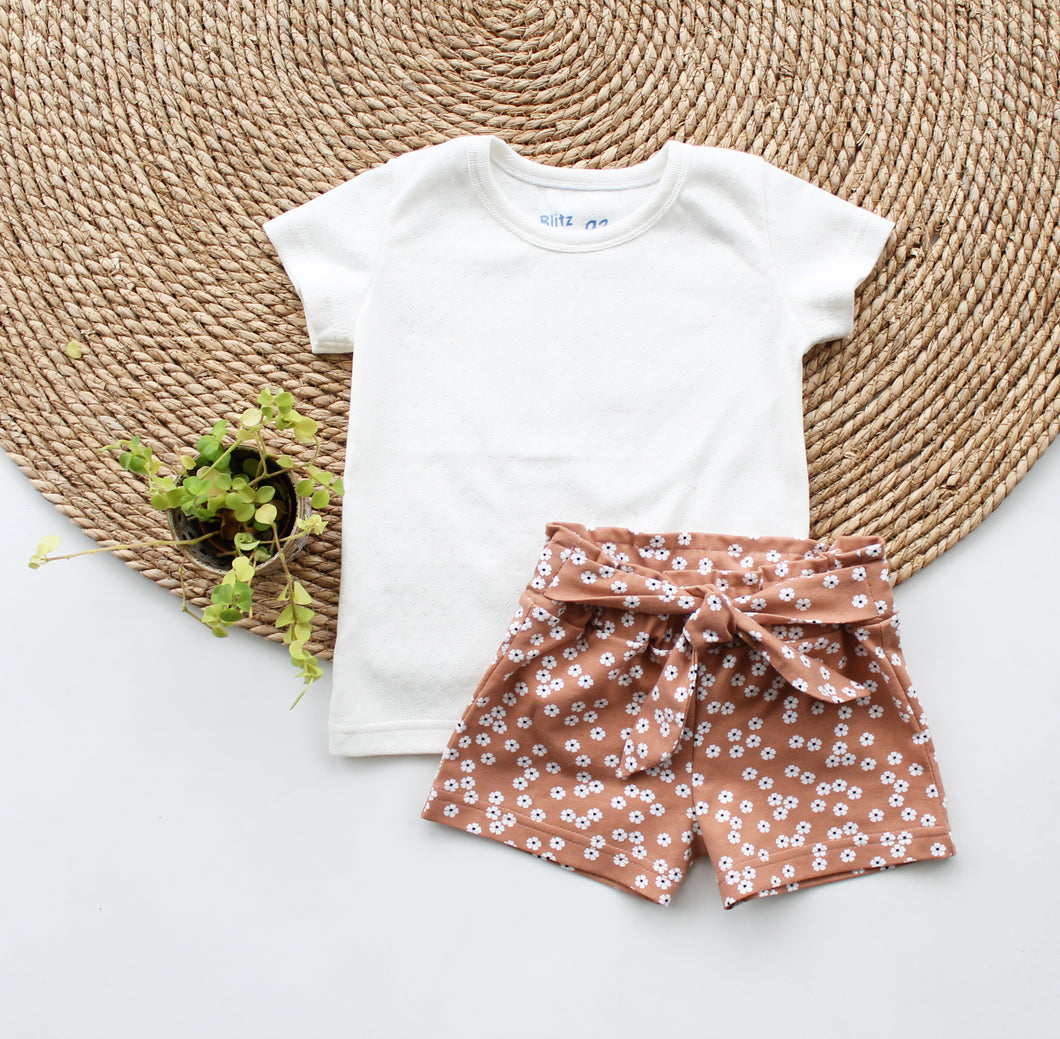 Basic T-shirt Sam ajour in kleur naar keuze