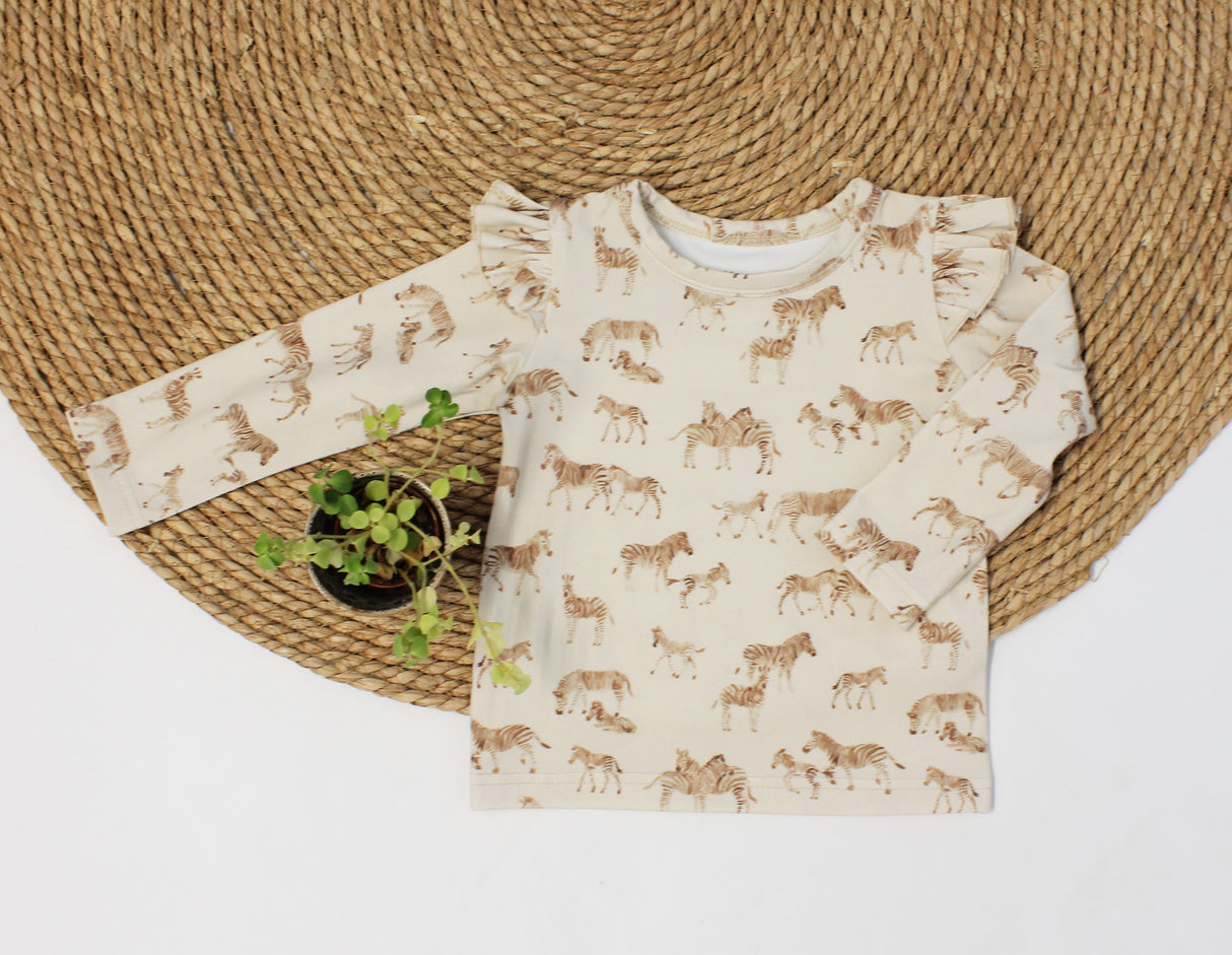 Basic Longsleeve Puck met dierenprint naar keuze
