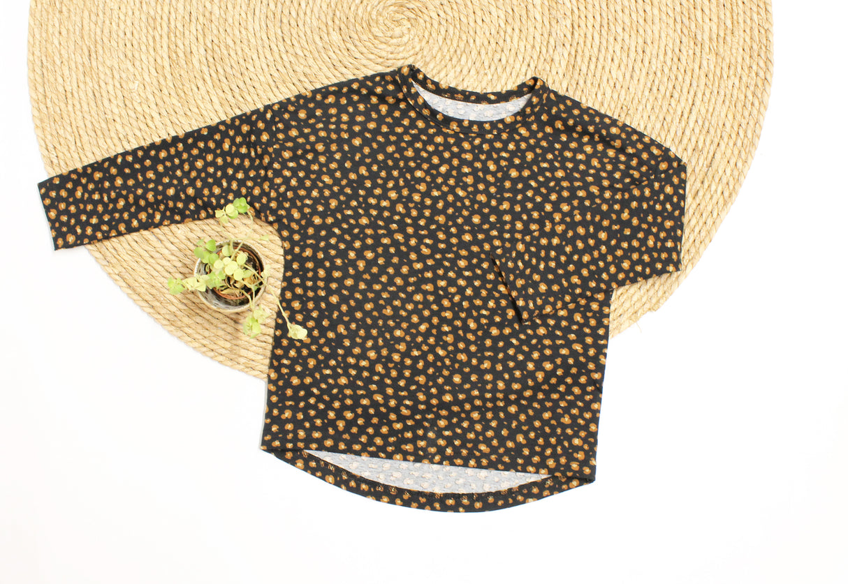 Loose fit longsleeve Nora met dierenprint naar keuze