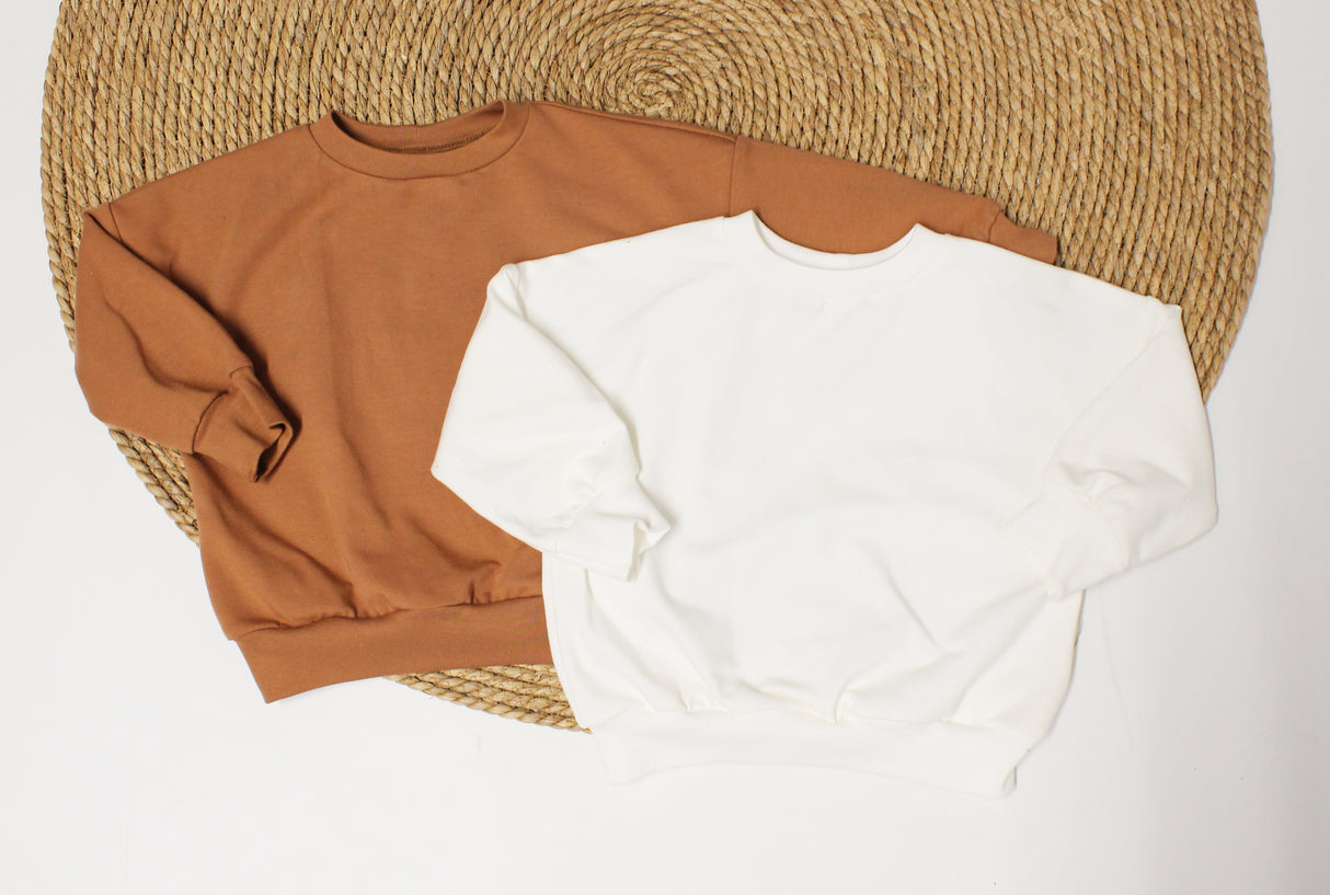 Oversized Sweater River uni sweater in kleur naar keuze
