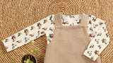 Tuinbroek Bobby wafel sweater in kleur naar keuze
