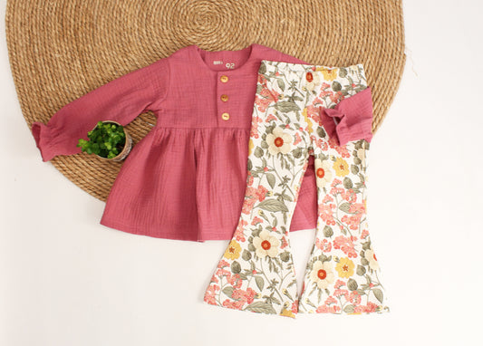 Flared broek Julia bloemenprint