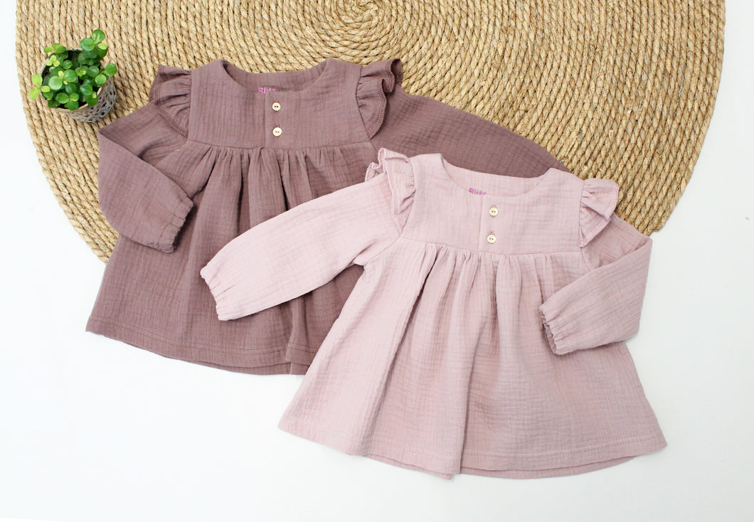 Hydrofiele blouse Emilie lange mouw in kleur van je keuze